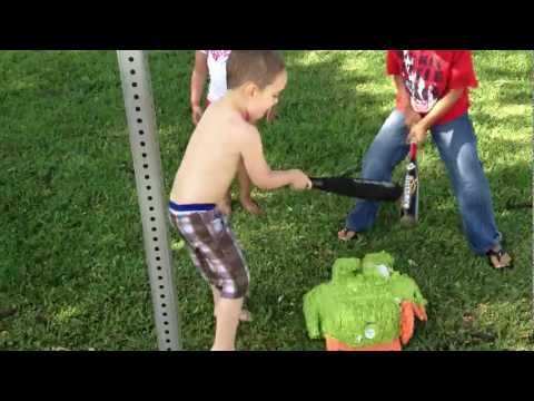 Pinata Time at Jordy's Birthday Party