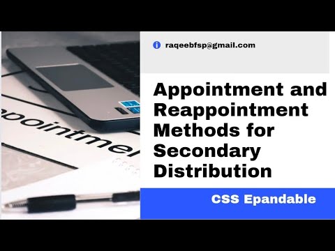 Appointment and Reappointment Methods for Secondary Distribution #css_accountancy