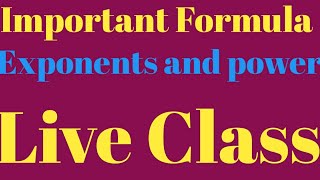 Law of exponent | exponent tricks  #live Class#@RNeducation