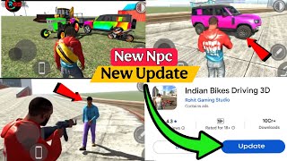 New npc in Indian bike driving 3d || new modification option|| new update 😍 || 2025