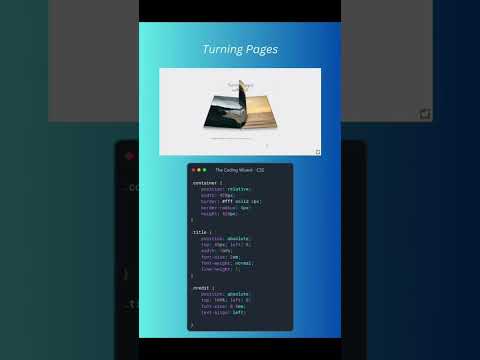 make Turning pages animation use HTML and css #sorts #trending #trendingsong  #lovesong