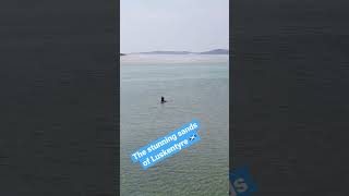 Paddle boarding (SUP) at Luskentyre - Isle of Harris - Scotland