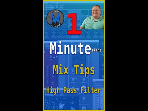 1 Minute Mix Tips - High Pass Filter | Studio M Mastering #shorts