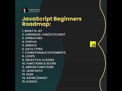 JavaScript Beginners Roadmap: