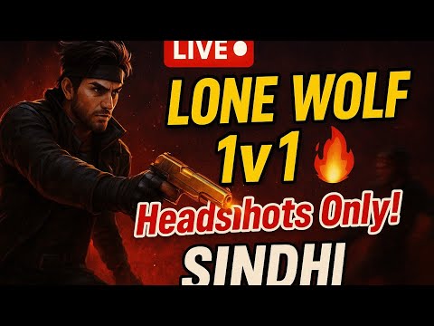 🔥 LIVE Free Fire Lone Wolf 1v1 Custom Room | Headshot Only Challenge | Sindhi NawabZadi Gameplay