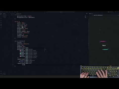 ASMR Programming - Neon Button with CSS - N0 Talking