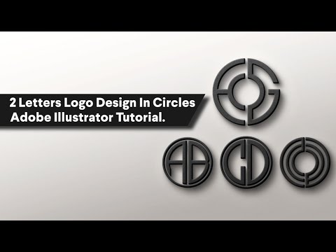 2 letters logo design in circles adobe illustrator tutorial | logo design