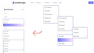 Responsive Creative Dropdown Menu HTML CSS JS