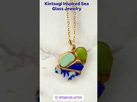 Kintsugi Inspired Sea Glass Jewelry #kintsugi #seaglassjewelry
