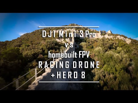 DJI Mini 3 Pro vs FPV Racing Drone + Hero8 + Gyroflow