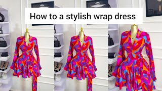 HOW TO CUT A STYLISH WRAP DRESS #how  #tutorial 