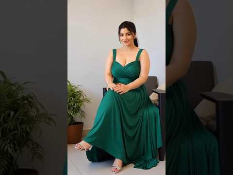 Beauty & Grace in a Green Gown 💚 Fashion Photoshoot #shorts