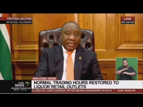 Ramaposa summary on Nation address | lockdown extension | alcohol | travel | Relief fund | vaccine