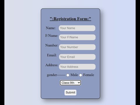 "Responsive Form Using HTML & CSS | Beginner Web Development Tutorial"
