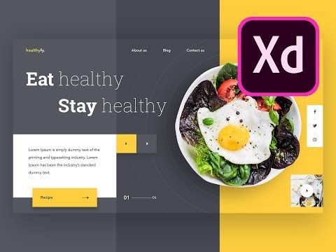 Healthyfy Landing Page UI | Full Process in Adobe XD