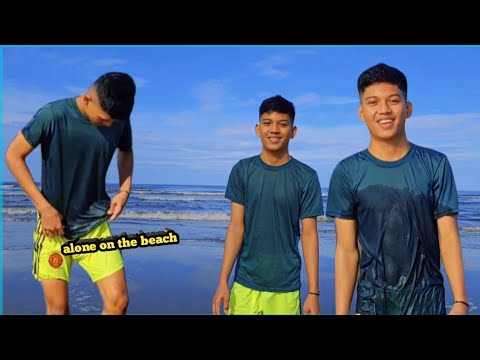 alone on the beach