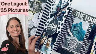 Scrapbook Flip Pages: The Tour, NYC Bus Tour Interactive Layout