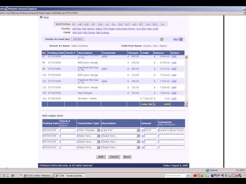 OnCare Office - Adding One Time Transactions to the Ledger
