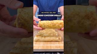 Macro-Friendly, High Protein Queso Chicken Rolls #shorts