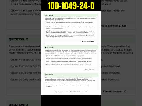 Up-to-date 1D0-1049-24-D Exam Questions