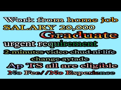 Work from home jobs Telugu 2022//urgent requirement//