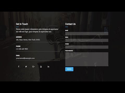 Responsive Contact Us Design tutorial Using HTML5 and CSS3 grid system
