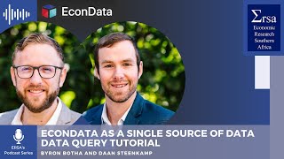 EconData as a single source of data: Data Query Tutorial