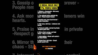 8 Social Rules Only 1% Know (Master the Unspoken Code)..