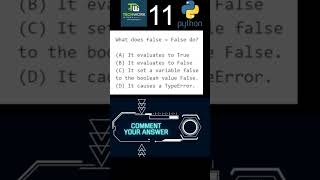 Python Certificate Quiz Questions 7 #python #quiz