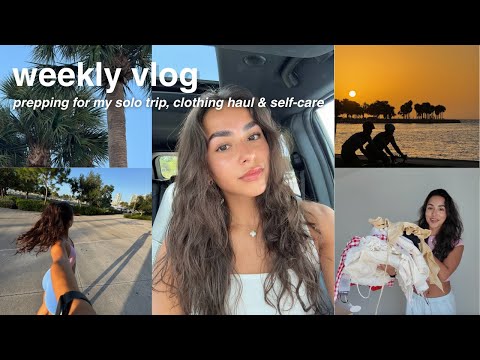 WEEKLY VLOG | i'm going on a solo trip? prepping, errands, self-care, clothing haul & lots of yap