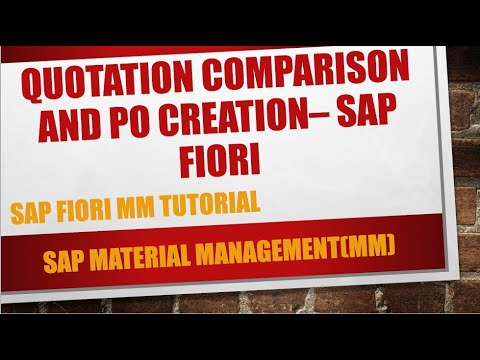How to do Quotation comparison in SAP Fiori