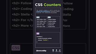 CSS Counters #coding #cssanimation #frontend #cssproperty