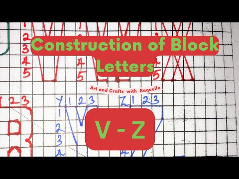 Construction of Uppercase (Capital) Letters V - Z | Block/Constructed Letters | Lettering #art