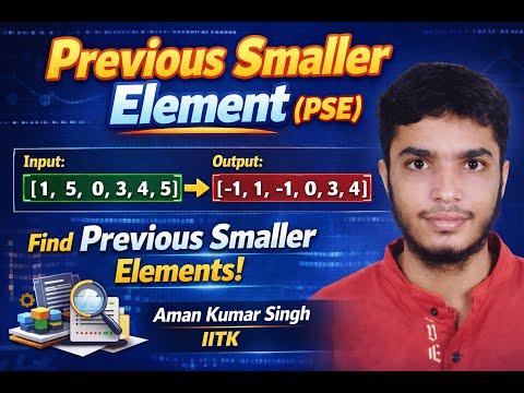 Previous Smaller Element Explained 🔥 | Monotonic Stack | DSA for Interviews