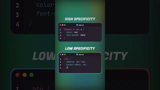 Master CSS Specificity! High vs Low explained. 🚀💡 #CSS #Frontend #CodingTips