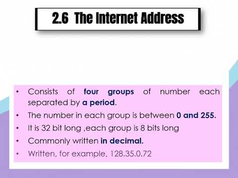 2.6 The Internet Address