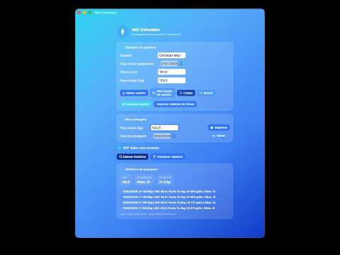 IMC Calculator  para sistema macOS app. de controle de peso