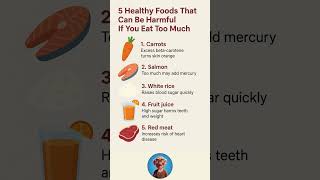 “5 Healthy Foods That Can Be Harmful If Overeaten 🍎🐟 #healthyeating #healthyfood #over60