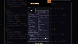 "Create Interactive Like & Unlike Buttons with CSS" #html #css #codebytushu #coding #webdesign