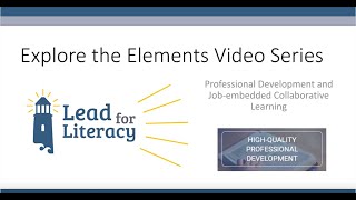 Explore the Elements: High Quality Professional Development