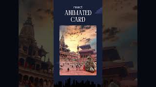 Easy and Simple React Animated Card | React Vite TailwindCSS #tailwindcss #reactjs #uiux #frontend