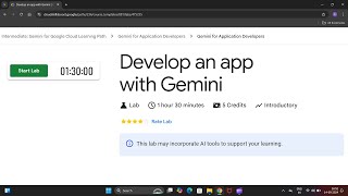 Develop an app with Gemini - Intermediate LAB-1