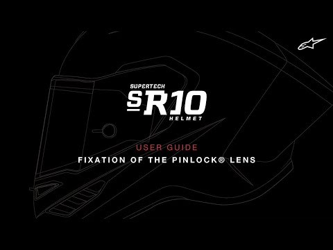 Supertech R10 Helmet User Guide | Fixation of Pinlock Lens