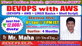 DEVOPS with AWS Online Training @ DURGASOFT