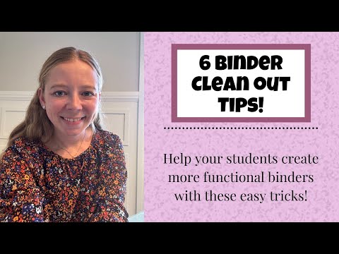 Classroom Binder Clean Out Tips | Create Functional Binders For Students