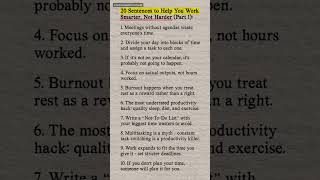 🌸 20 Sentences To Help You Work Smarter #lifeunlockedwitharchna #tips #worksmarter #thoughtprocess