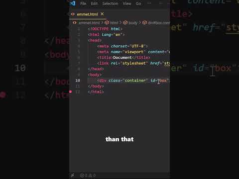 Tutorial on How to Use Emmet in HTML | Part 02 #shorts #html
