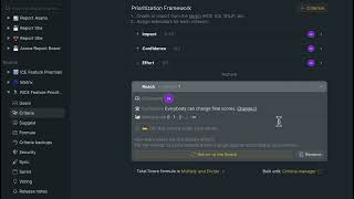 Customize the Prioritization Framework