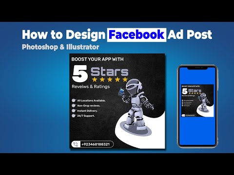 How to design a Facebook Ad Post in Illustrator and Photoshop | Social Media Graphics Design