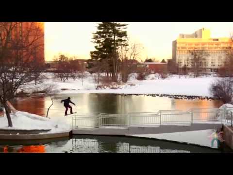 Hot-Dog Snow Boarding!